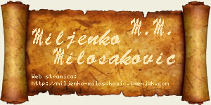 Miljenko Milošaković vizit kartica